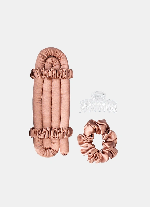 Мягкие бигуди из лебяжего пуха "Комплект jillas mini золотистый" по цене 1&nbsp;390 ₽, размеры 235х85х40, для волос От плеч до пояса