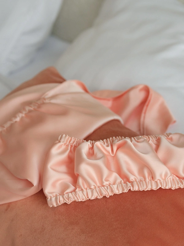 Повязка для фиксации бигуди jillas, персиковый - аксессуар для локонов по цене 990 ₽, материал Синтетическая ткань