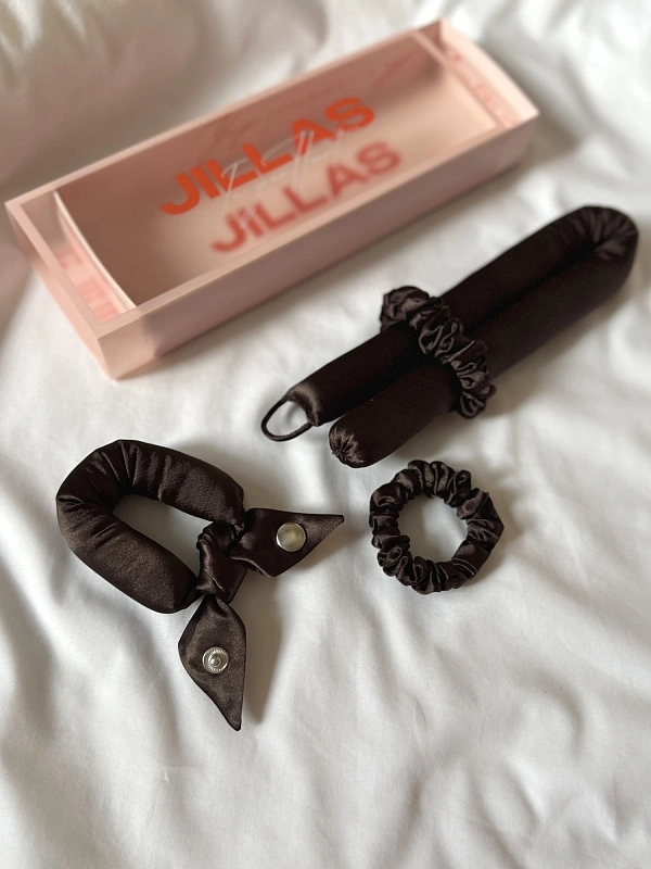 Мягкие бигуди из лебяжего пуха "Комплект jillas unicorn (23/420), коричневый" по цене 1&nbsp;790 ₽, размеры 255х105х50, для волос От лопаток до пояса