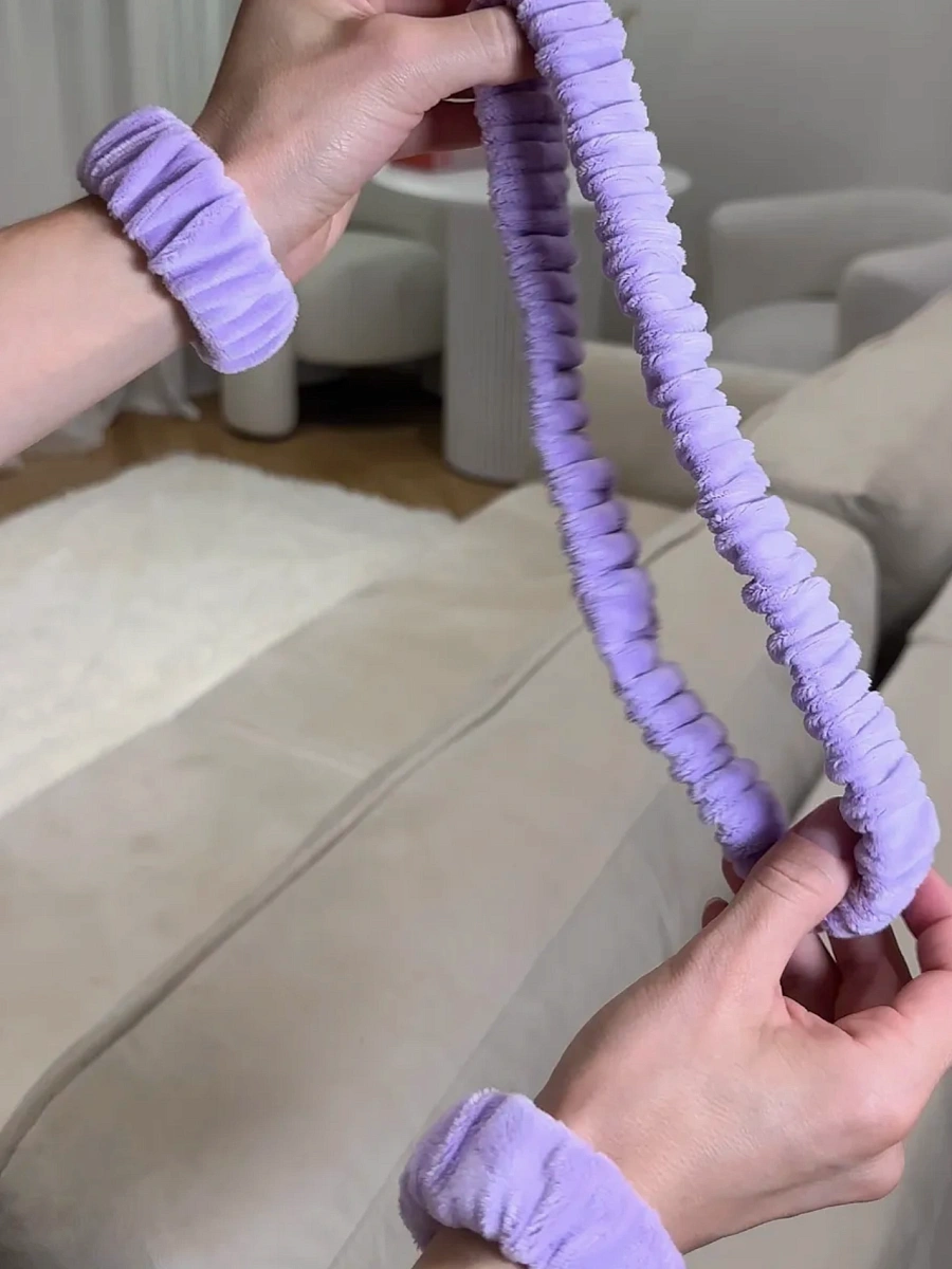 Набор повязок для умывания jillas из велюра, лавандовый, 2,5 см по цене 1&nbsp;290 ₽