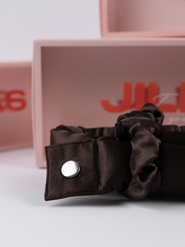 Мягкие бигуди из лебяжего пуха "Комплект jillas classic basic, коричневый" по цене 1&nbsp;990 ₽, размеры 255х105х50, для волос От лопаток до пояса