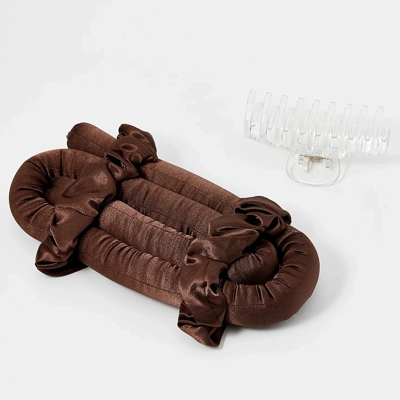 Мягкие бигуди из лебяжего пуха "Комплект jillas classic коричневый" по цене 1&nbsp;390 ₽, размеры 255х105х50, для волос От лопаток до пояса