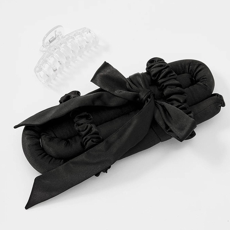 Мягкие бигуди из лебяжего пуха "Комплект jillas mini elegant черный" по цене 1&nbsp;590 ₽, размеры 235х85х40, для волос От плеч до пояса