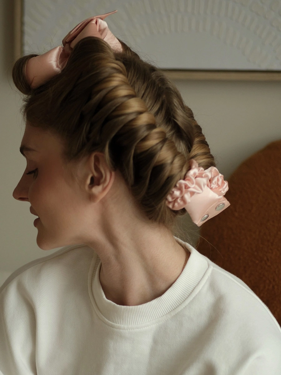 Мягкие бигуди "Комплект jillas compact 300/34 персиковый" по цене 2 590 ₽ для волос От лопаток до пояса