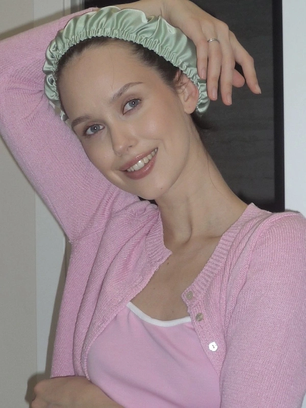 Повязка для фиксации бигуди jillas, фисташковый - аксессуар для локонов по цене 990 ₽, материал Синтетическая ткань