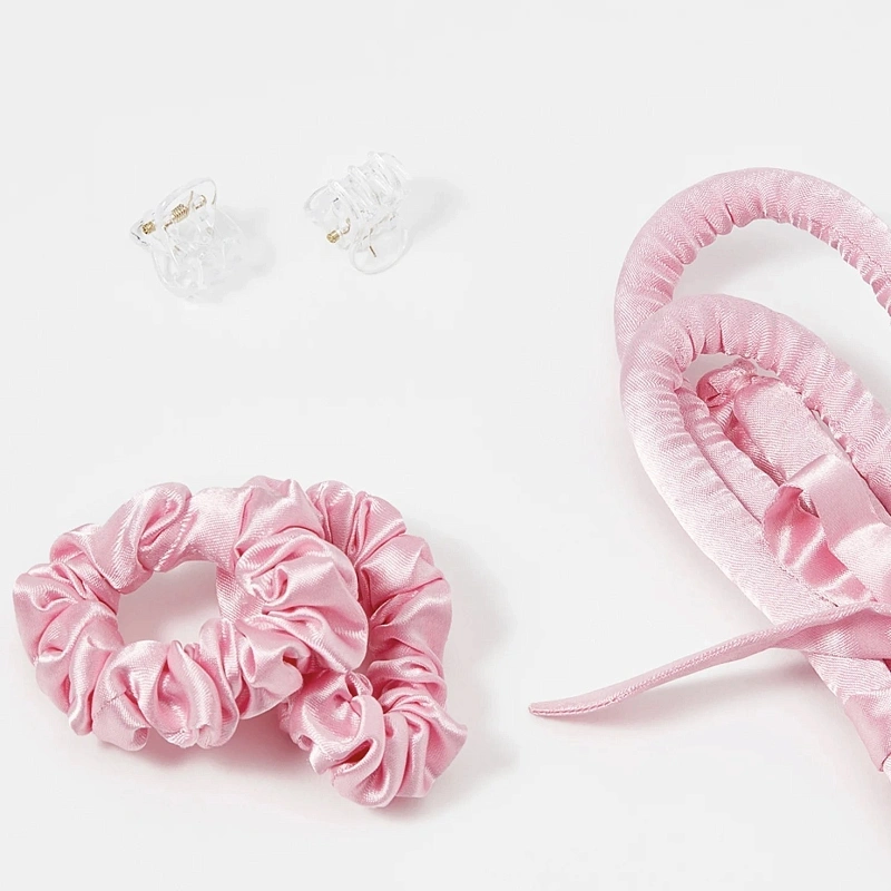 Мягкие бигуди из лебяжего пуха "Комплект jillas slim elegant розовый" по цене ₽1,390, размеры 205х85х25, для волос От каре до пояса