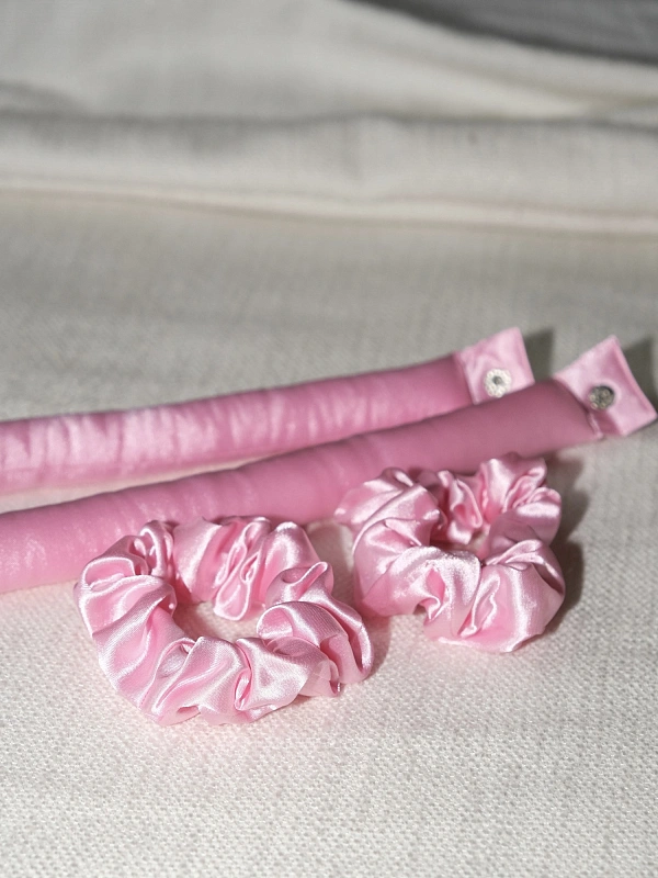 Мягкие бигуди из лебяжего пуха "Комплект jillas classic compact розовый" по цене 1&nbsp;990 ₽, размеры 250х100х45, для волос От лопаток до пояса