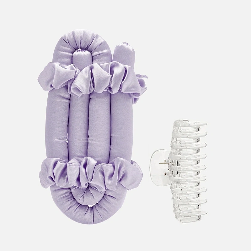 Мягкие бигуди из лебяжего пуха "Комплект jillas classic лавандовый" по цене ₽1,390, размеры 255х105х50, для волос От лопаток до пояса