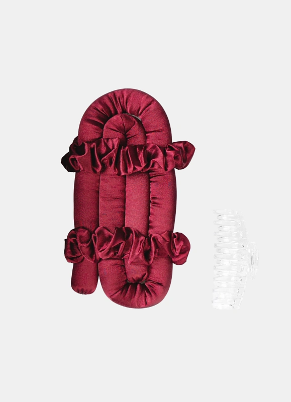 Мягкие бигуди из лебяжего пуха "Комплект jillas classic бордовый" по цене 1&nbsp;390 ₽, размеры 255х105х50, для волос От лопаток до пояса