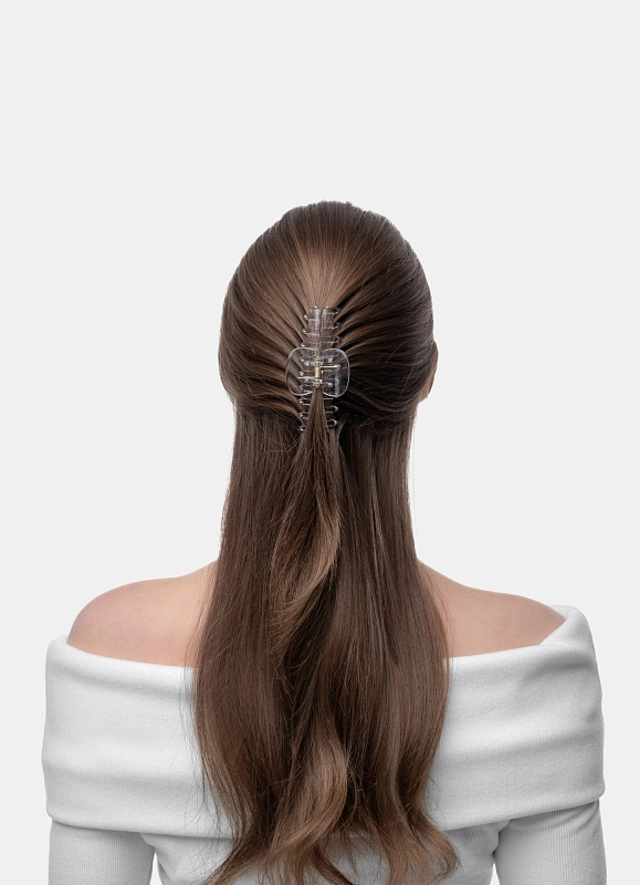 Краб-заколка jillas прозрачный - аксессуар для локонов по цене 290 ₽, материал Пластик