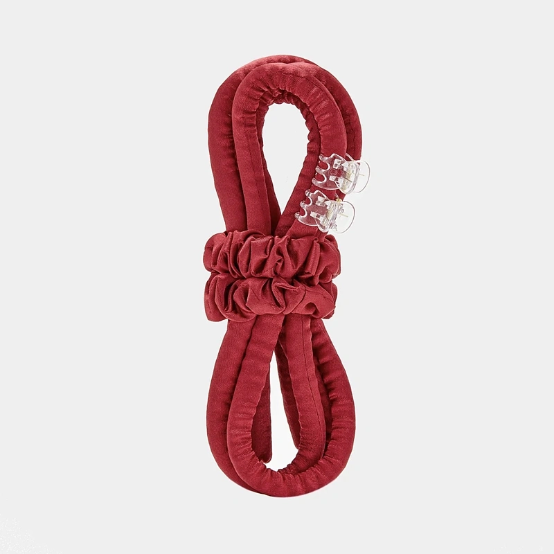 Мягкие бигуди из лебяжего пуха "Комплект jillas slim бордовый" по цене 1&nbsp;390 ₽, размеры 205х85х25, для волос От каре до пояса