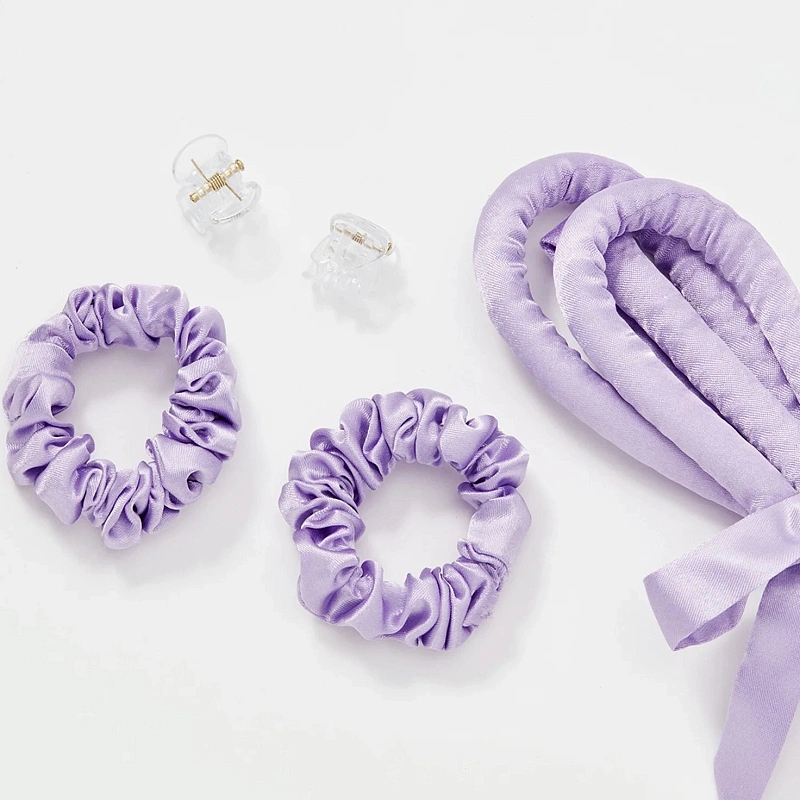 Мягкие бигуди из лебяжего пуха "Комплект jillas slim elegant лавандовый" по цене 1&nbsp;390 ₽, размеры 205х85х25, для волос От каре до пояса