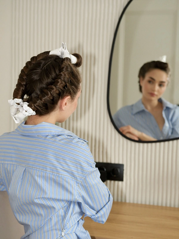 Мягкие бигуди из лебяжего пуха "Комплект jillas classic compact 2.0, белый" по цене 2&nbsp;290 ₽, размеры 255х105х50, для волос От лопаток до пояса