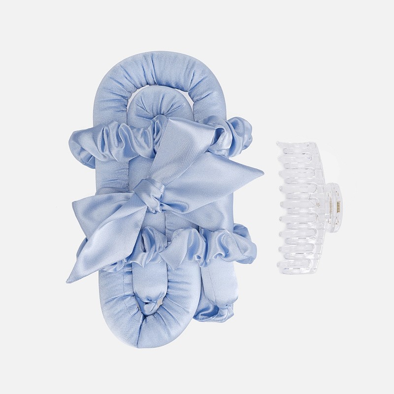 Мягкие бигуди из лебяжего пуха "Комплект jillas classic elegant голубой" по цене ₽1,590, размеры 255х105х50, для волос От лопаток до пояса