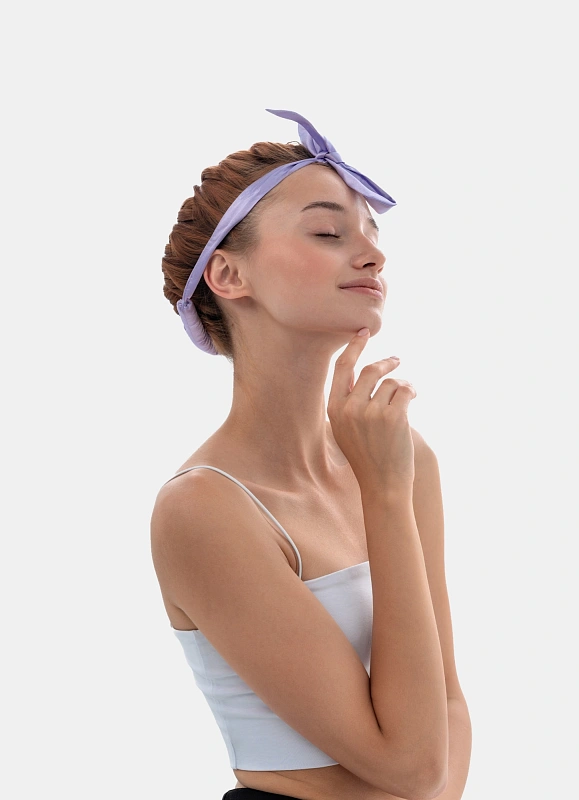 Мягкие бигуди из лебяжего пуха "Комплект jillas mini elegant лавандовый" по цене 1&nbsp;590 ₽, размеры 235х85х40, для волос От плеч до пояса