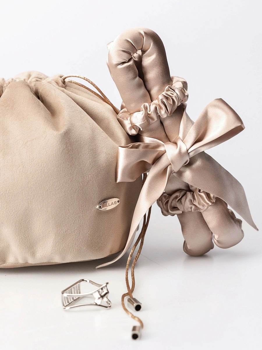 Мягкие бигуди "Набор jillas for sleep, золотистый" по цене 2&nbsp;990 ₽ для волос От плеч до пояса