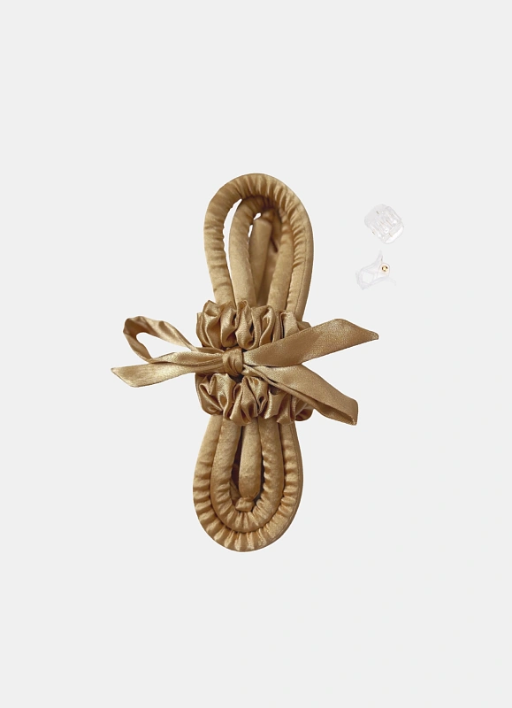 Мягкие бигуди из лебяжего пуха "Комплект jillas slim elegant золотистый" по цене 1&nbsp;390 ₽, размеры 205х85х25, для волос От каре до пояса