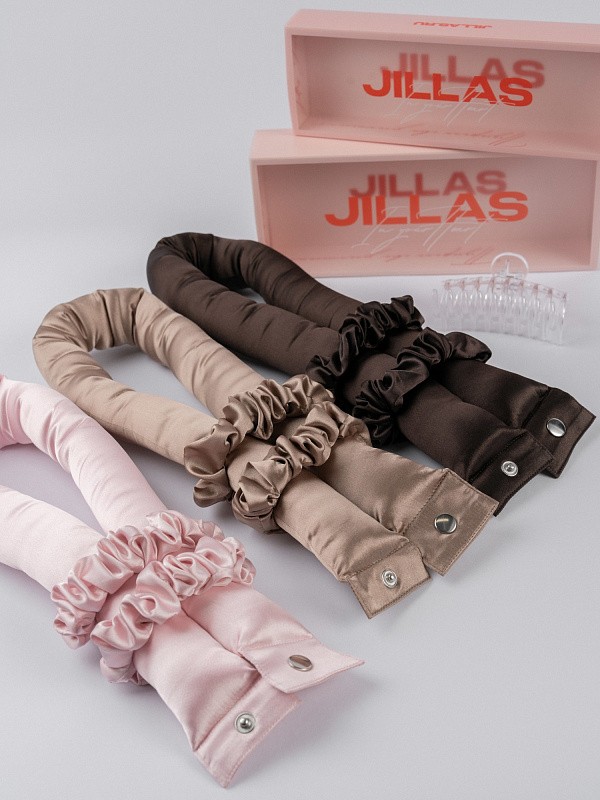 Мягкие бигуди из лебяжего пуха "Комплект jillas XL basic, коричневый" по цене ₽2,090, размеры 215х175х75, для волос От лопаток до пояса