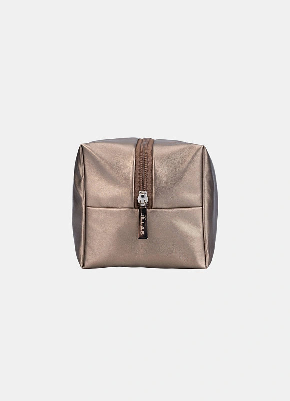 Косметичка jillas из искусственной кожи, золотистый по цене 1&nbsp;690 ₽, размеры 300х200х30