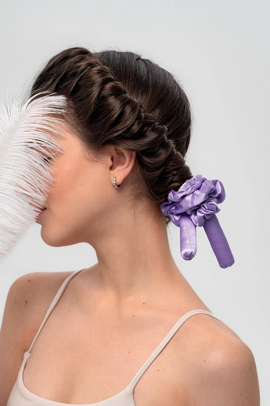 Мягкие бигуди из лебяжего пуха "Комплект jillas mini лавандовый" по цене ₽1,390, размеры 235х85х40, для волос От плеч до пояса