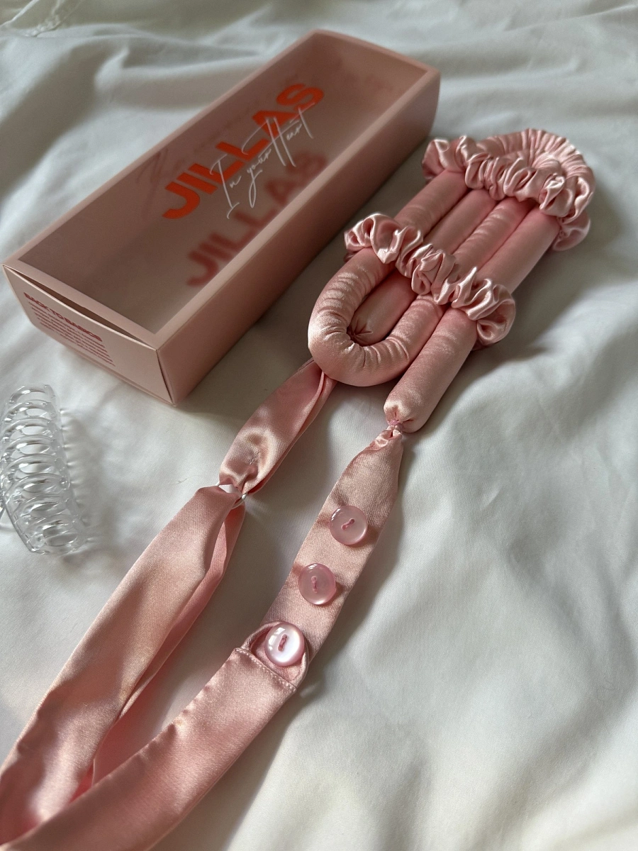 Мягкие бигуди "Комплект jillas mini elegant с пуговицами, светло-розовый" по цене 1 890 ₽ для волос От плеч до пояса
