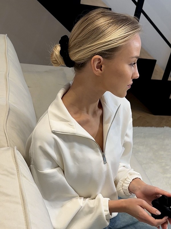 Резинки для волос jillas из велюра, 2шт (S и M), черный