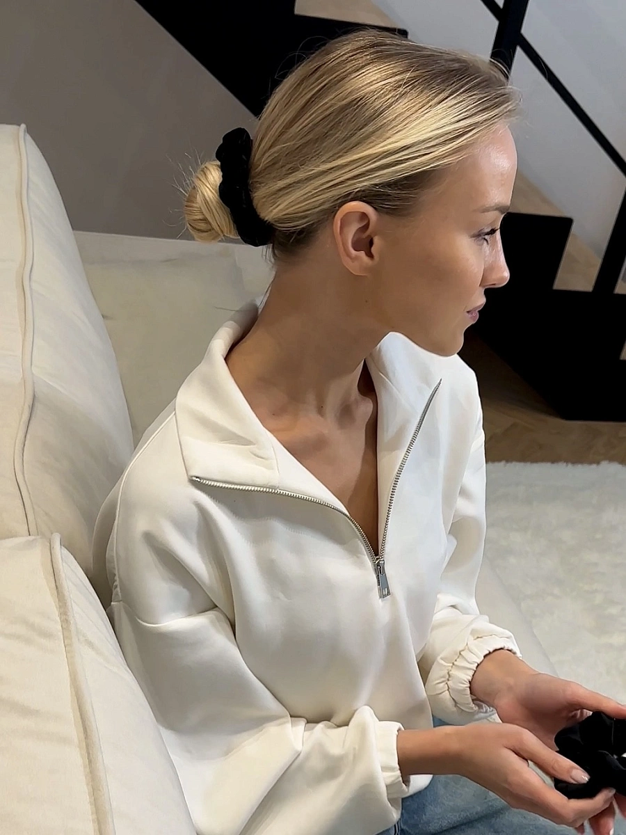 Резинки для волос jillas из велюра, 2шт (S и M), черный по цене 990 ₽