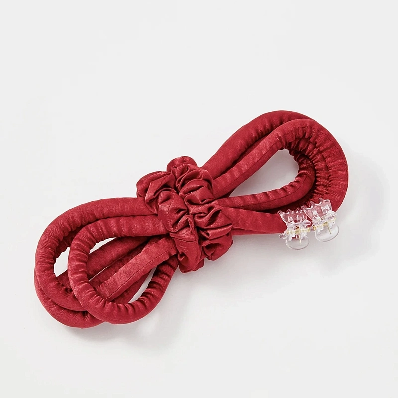 Мягкие бигуди из лебяжего пуха "Комплект jillas slim бордовый" по цене 1&nbsp;390 ₽, размеры 205х85х25, для волос От каре до пояса