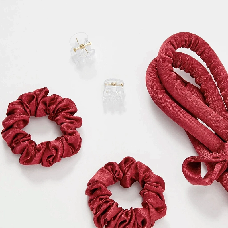 Мягкие бигуди из лебяжего пуха "Комплект jillas slim elegant бордовый" по цене 1&nbsp;390 ₽, размеры 205х85х25, для волос От каре до пояса