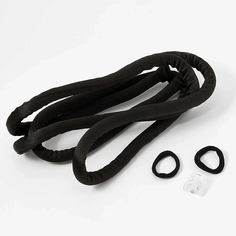 Мягкие бигуди из лебяжего пуха "Комплект jillas slim lite черный" по цене 690 ₽, размеры 200х150х25, для волос От каре до пояса