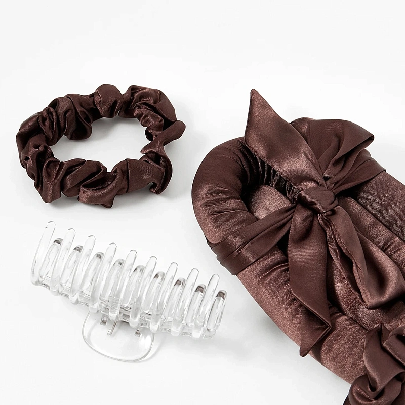 Мягкие бигуди из лебяжего пуха "Комплект jillas classic elegant коричневый" по цене 1&nbsp;590 ₽, размеры 255х105х50, для волос От лопаток до пояса