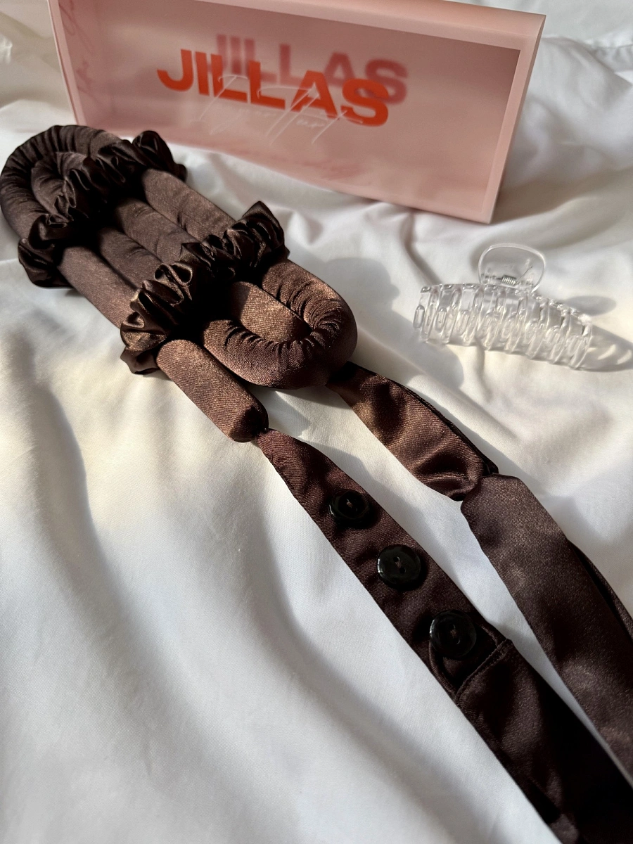 Мягкие бигуди "Комплект jillas mini elegant с пуговицами, коричневый" по цене 1 890 ₽ для волос От плеч до пояса
