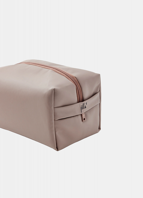 Косметичка jillas из искусственной кожи, L, серый