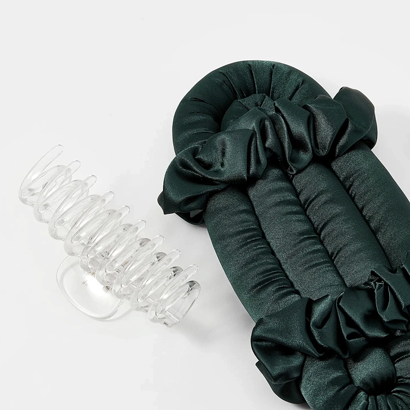 Мягкие бигуди из лебяжего пуха "Комплект jillas classic изумрудный" по цене ₽1,390, размеры 255х105х50, для волос От лопаток до пояса