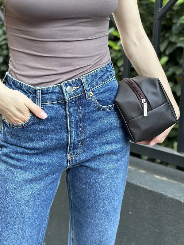 Косметичка jillas из искусственной кожи, шоколадный по цене 1&nbsp;690 ₽, размеры 300х200х30