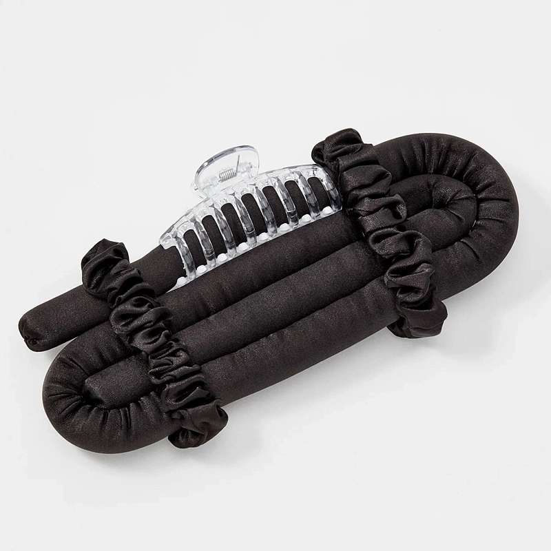 Мягкие бигуди из лебяжего пуха "Комплект jillas mini черный" по цене ₽1,390, размеры 235х85х40, для волос От плеч до пояса