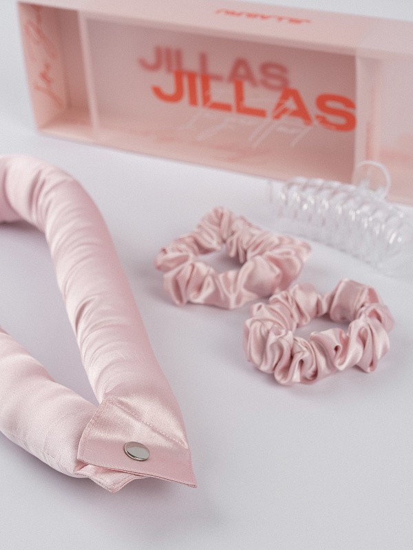 Мягкие бигуди из лебяжего пуха "Комплект jillas XL basic, светло-розовый" по цене 2&nbsp;090 ₽, размеры 215х175х75, для волос От лопаток до пояса