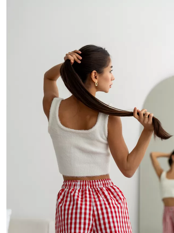 Шорты домашние jillas в крупную клетку, красный, XS-S