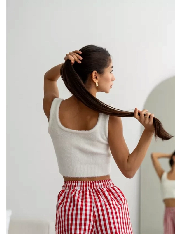 Шорты домашние jillas в крупную клетку, красный, XS-S по цене ₽990, материал Синтетическая ткань