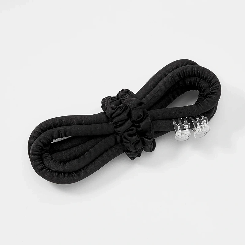 Мягкие бигуди из лебяжего пуха "Комплект jillas slim черный" по цене 1&nbsp;390 ₽, размеры 205х85х25, для волос От каре до пояса