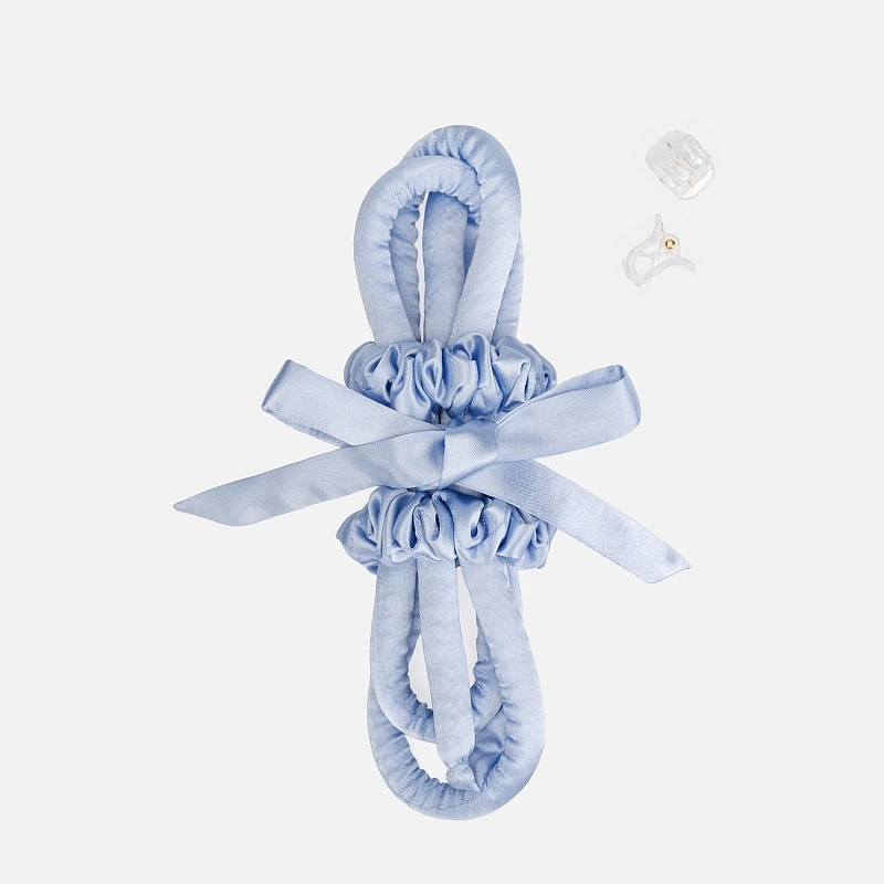 Мягкие бигуди из лебяжего пуха "Комплект jillas slim elegant голубой" по цене ₽1,390, размеры 205х85х25, для волос От каре до пояса