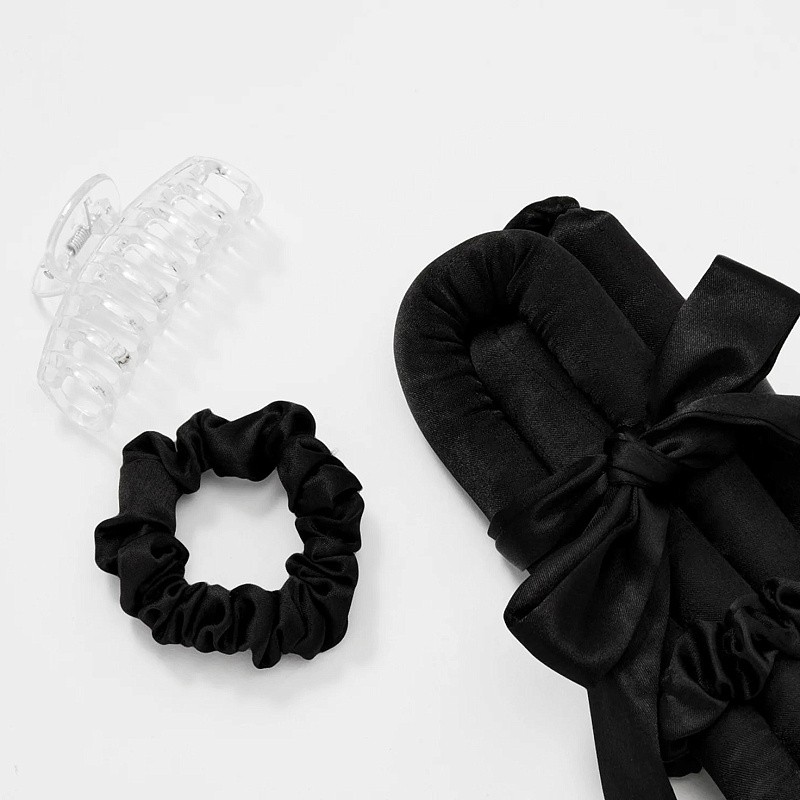 Мягкие бигуди из лебяжего пуха "Комплект jillas mini elegant черный" по цене 1&nbsp;590 ₽, размеры 235х85х40, для волос От плеч до пояса