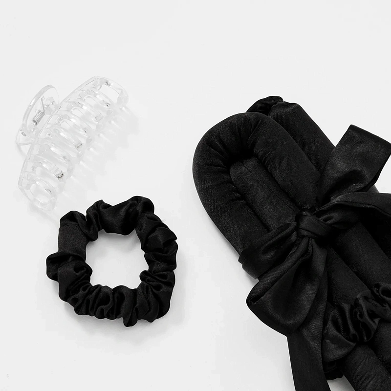 Мягкие бигуди из лебяжего пуха "Комплект jillas mini elegant черный" по цене ₽1,590, размеры 235х85х40, для волос От плеч до пояса