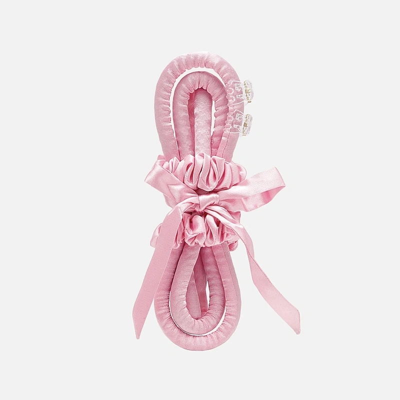 Мягкие бигуди из лебяжего пуха "Комплект jillas slim elegant розовый" по цене ₽1,390, размеры 205х85х25, для волос От каре до пояса