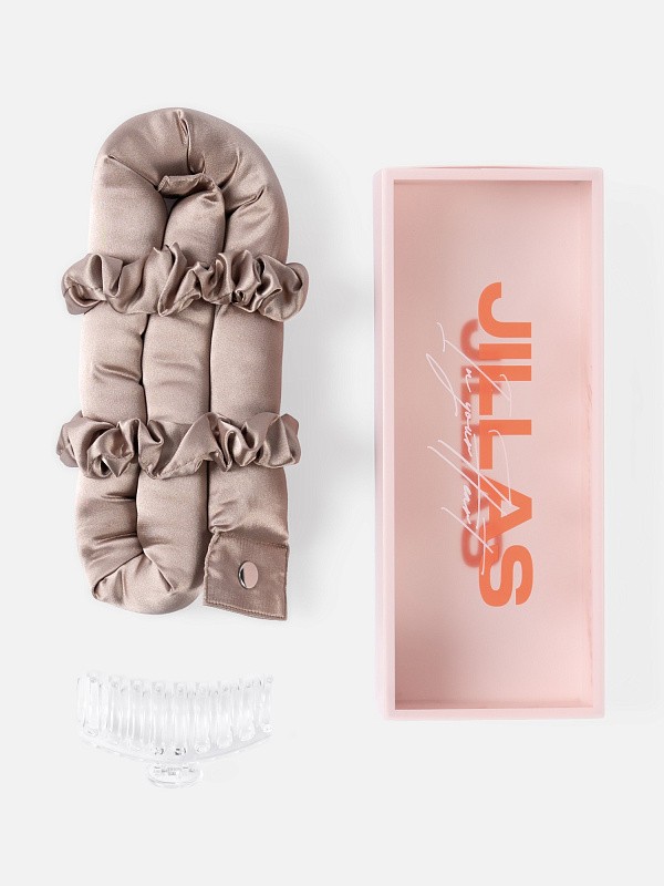 Мягкие бигуди из лебяжего пуха "Комплект jillas XL basic, капучино" по цене ₽2,090, размеры 215х175х75, для волос От лопаток до пояса