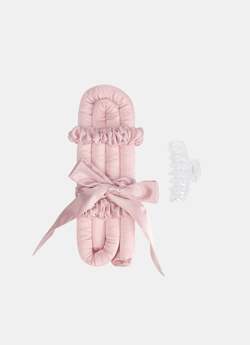 Мягкие бигуди "Комплект jillas mini elegant светло-розовый" по цене 1&nbsp;590 ₽ для волос От плеч до пояса