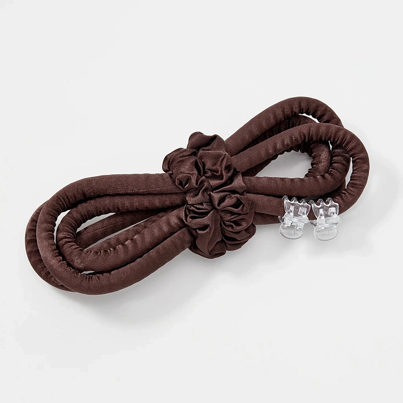 Мягкие бигуди из лебяжего пуха "Комплект jillas slim коричневый" по цене ₽1,390, размеры 205х85х25, для волос От каре до пояса