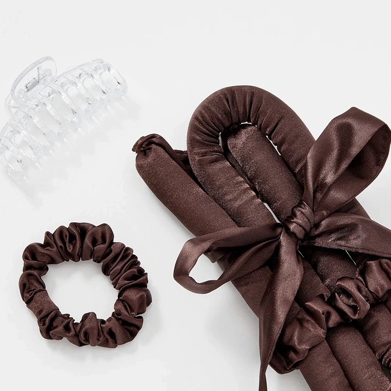 Мягкие бигуди из лебяжего пуха "Комплект jillas mini elegant коричневый" по цене 1&nbsp;590 ₽, размеры 235х85х40, для волос От плеч до пояса