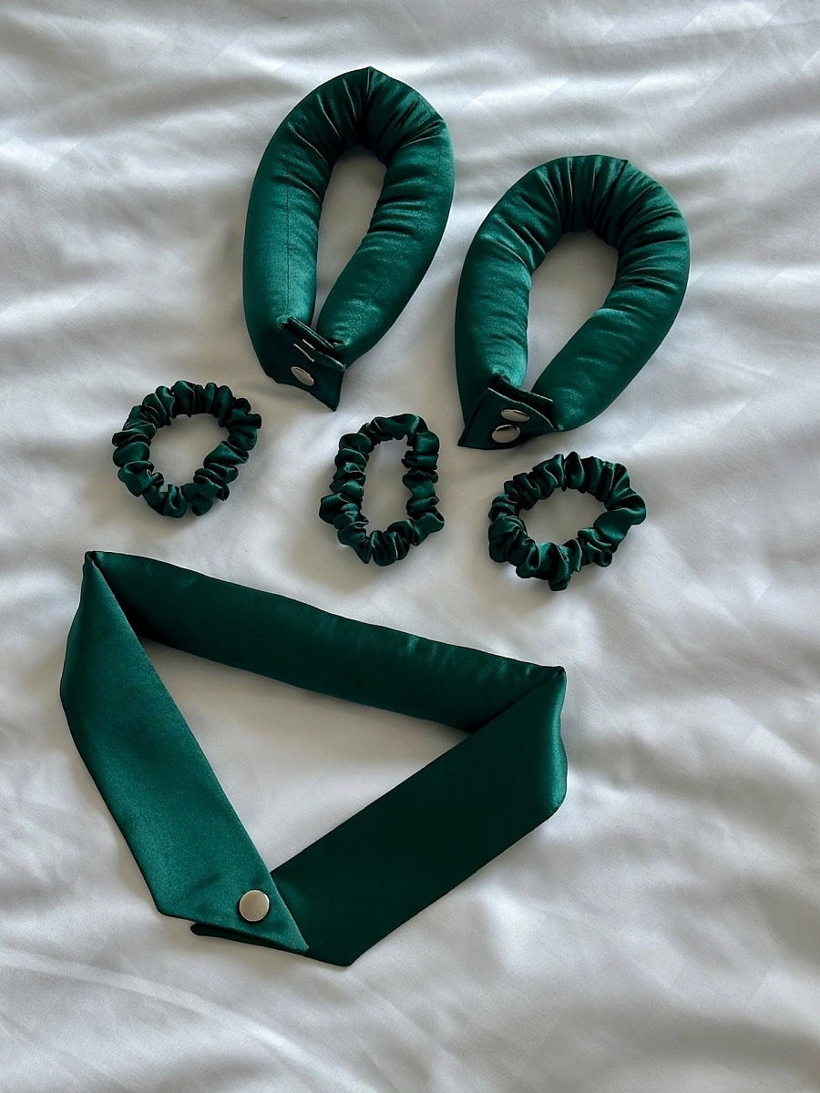 Мягкие бигуди "Комплект jillas compact 300/34 изумрудный" по цене 2 590 ₽ для волос От лопаток до пояса