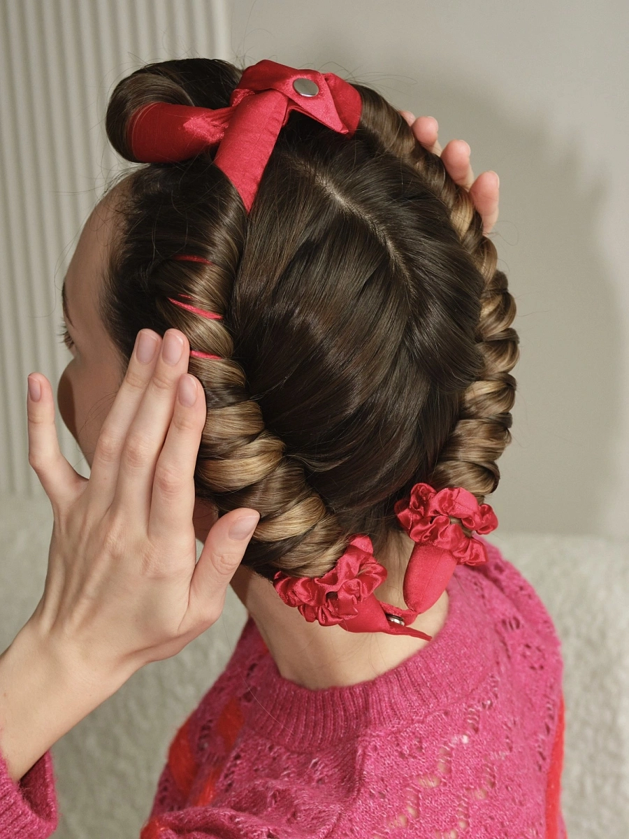 Мягкие бигуди "Комплект jillas classic compact 2.0, красный" по цене 2&nbsp;290 ₽ для волос От лопаток до пояса